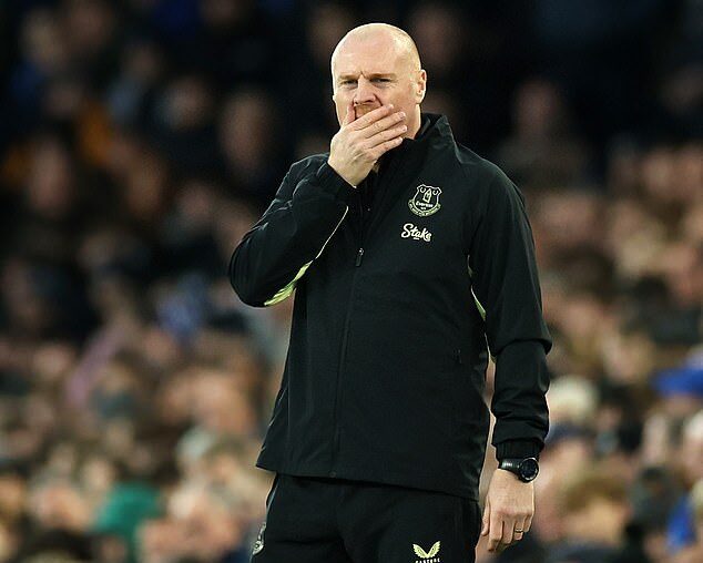 Everton boss Sean Dyche, pictured during Saturday's draw with Brentford, is under pressure