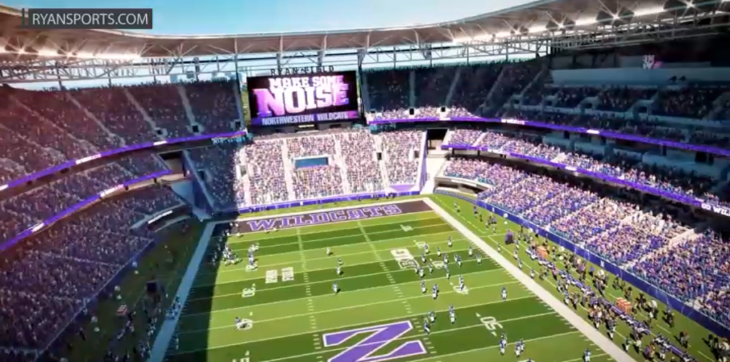 Renderings of Northwestern University's new $850M Ryan Field unveiled