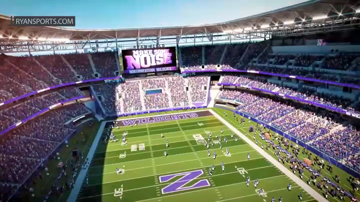 Renderings of Northwestern University’s new $850M Ryan Field unveiled