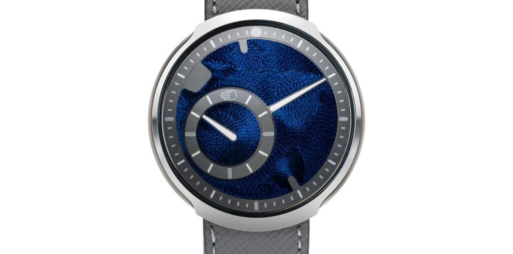 Ressence recreates Type 8 watch with handwoven Indigo-dyed silk fabric dial in only 8 examples - Yanko Design