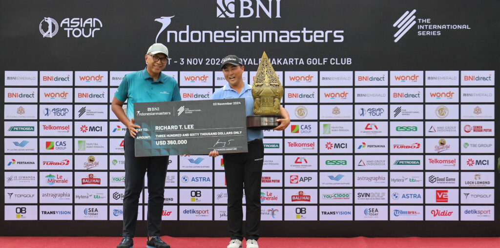 Richard Taehoon Lee keluar sebagai juara BNI Indonesian Masters 2024 di Jakarta, Ahad (3/11/2024) lalu.