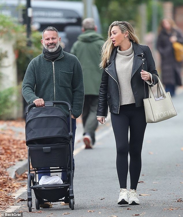 Ryan Giggs confirms he has welcomed a baby girl with girlfriend Zara Charles and reveals her unique name as couple are seen for the first time as a family of three