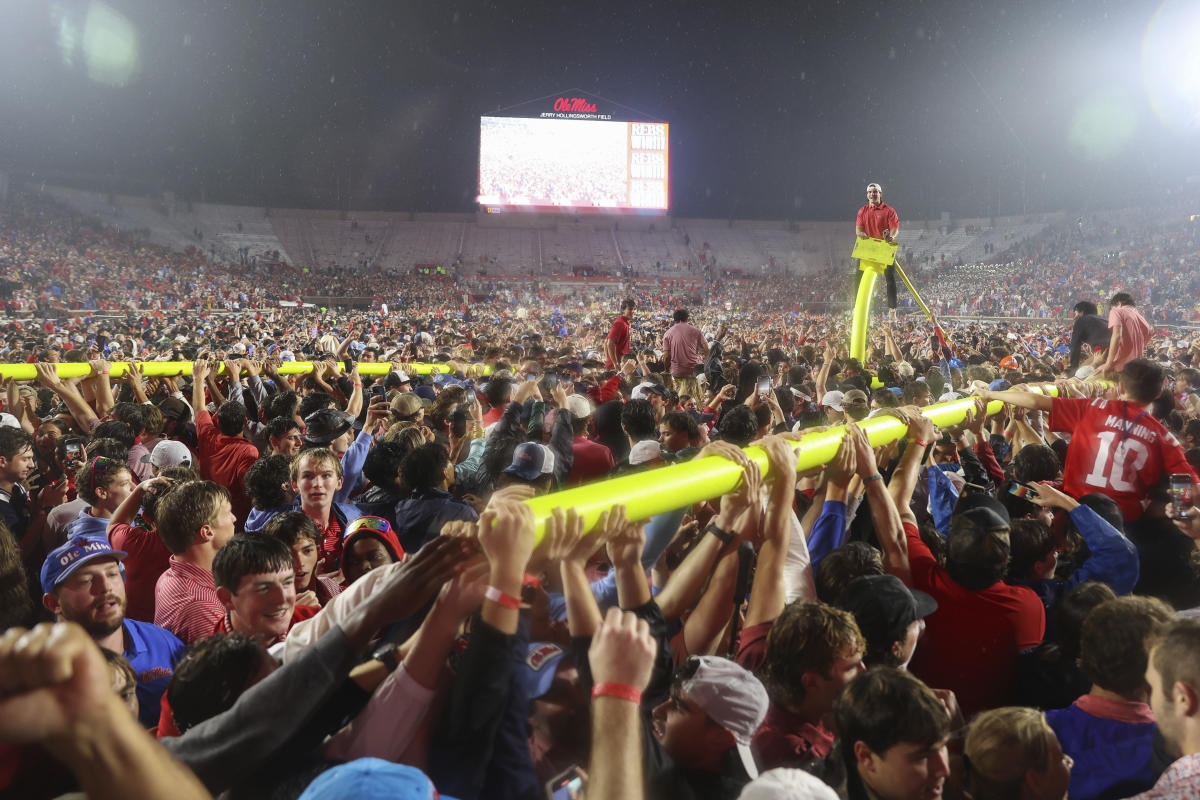 SEC hands down hefty fines to Ole Miss, LSU for fans storming the field, throwing trash