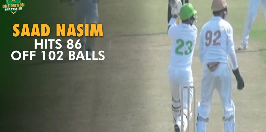 Saad Nasim hits 86 off 102 balls | Lahore Whites vs Hyderabad | Quaid-e-Azam Trophy 2024-25