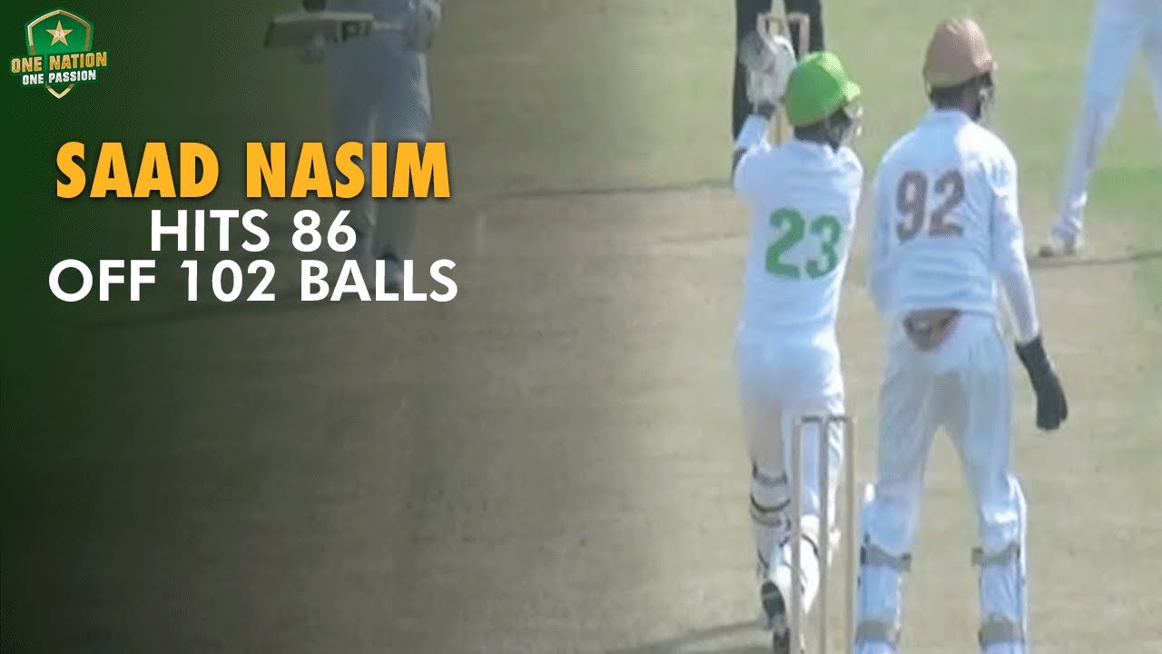 Saad Nasim hits 86 off 102 balls | Lahore Whites vs Hyderabad | Quaid-e-Azam Trophy 2024-25