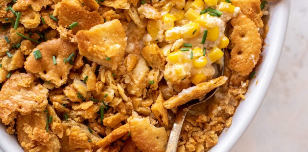 scalloped corn with ritz cracker crunchies