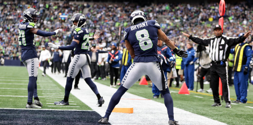 Seahawks safety Coby Bryant punctuates pick 6 with Marshawn Lynch crotch grab that will surely cost him money