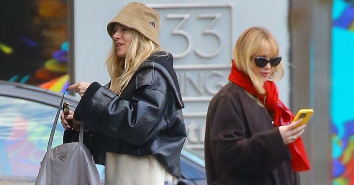 Sienna Miller wears hiker boots.