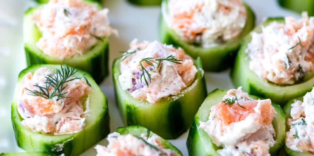 Smoked Salmon Cucumber Bites