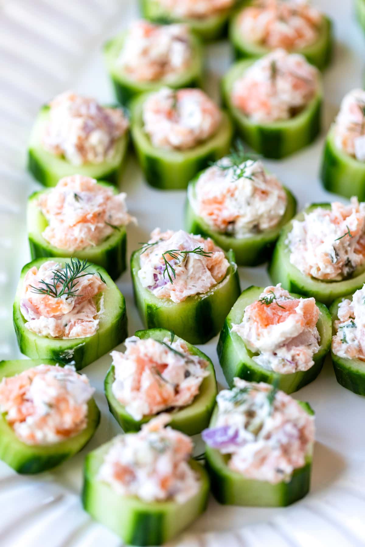 Smoked Salmon Cucumber Bites