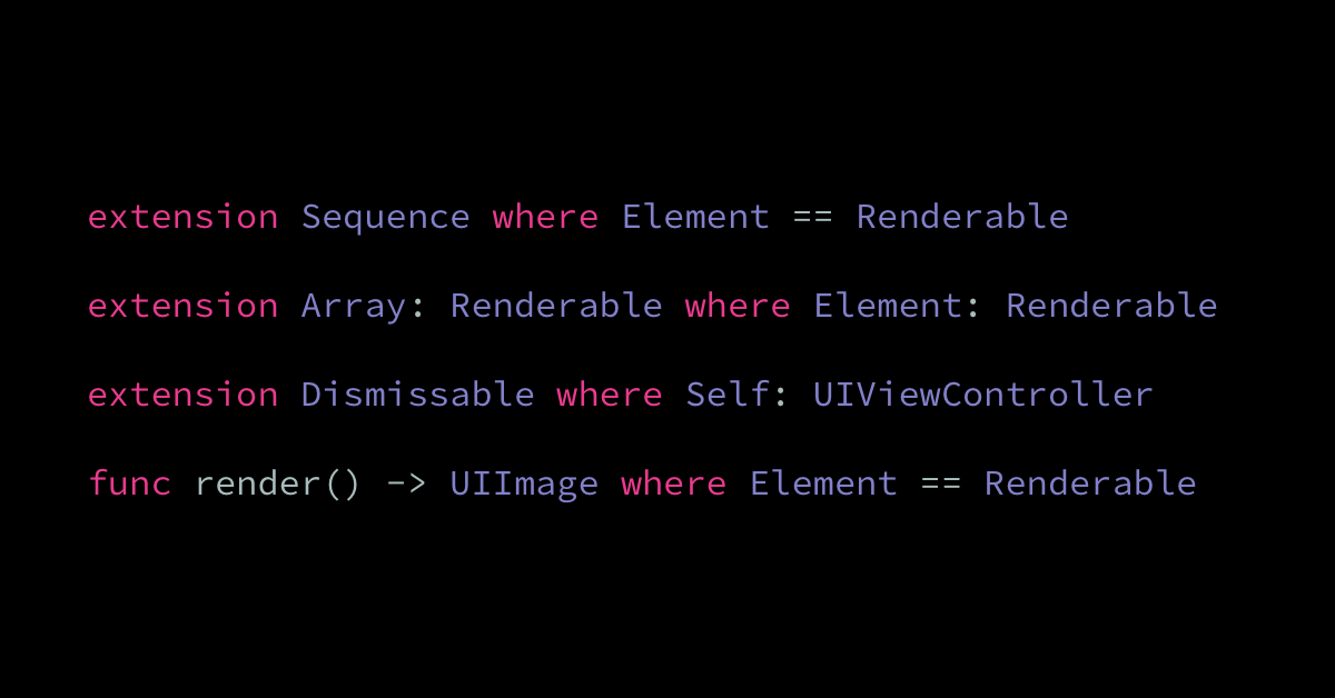 Specialized extensions using generic type constraints | Swift by Sundell