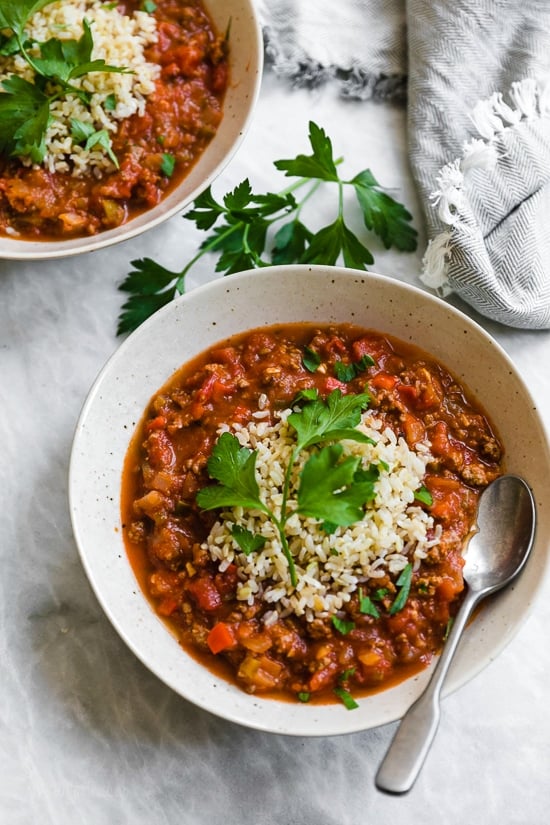 Stuffed Pepper Soup (Stovetop or Instant Pot)