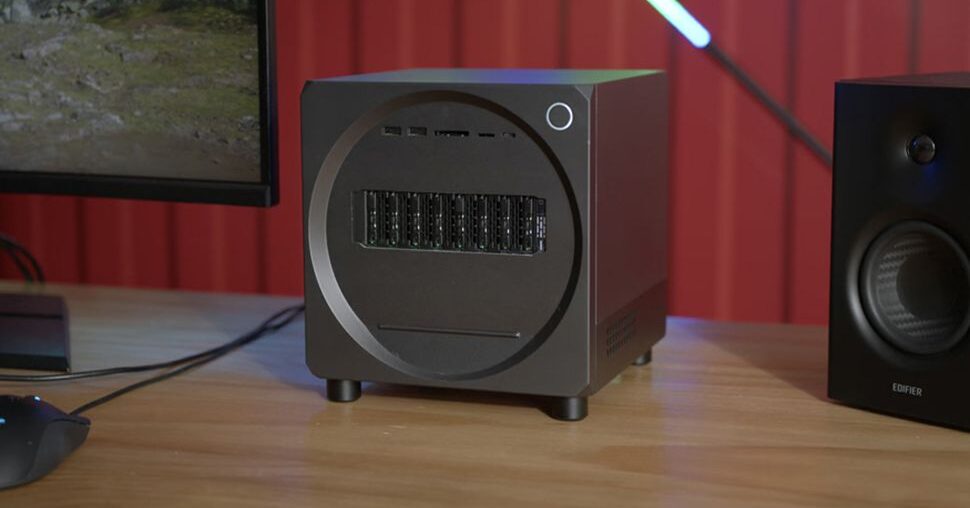 Subwoofer-like mini PC hides eight (yes 8!) SSDs, a 16-core Ryzen CPU and a Geforce RTX 4060 GPU — and it won't cost as much as you think