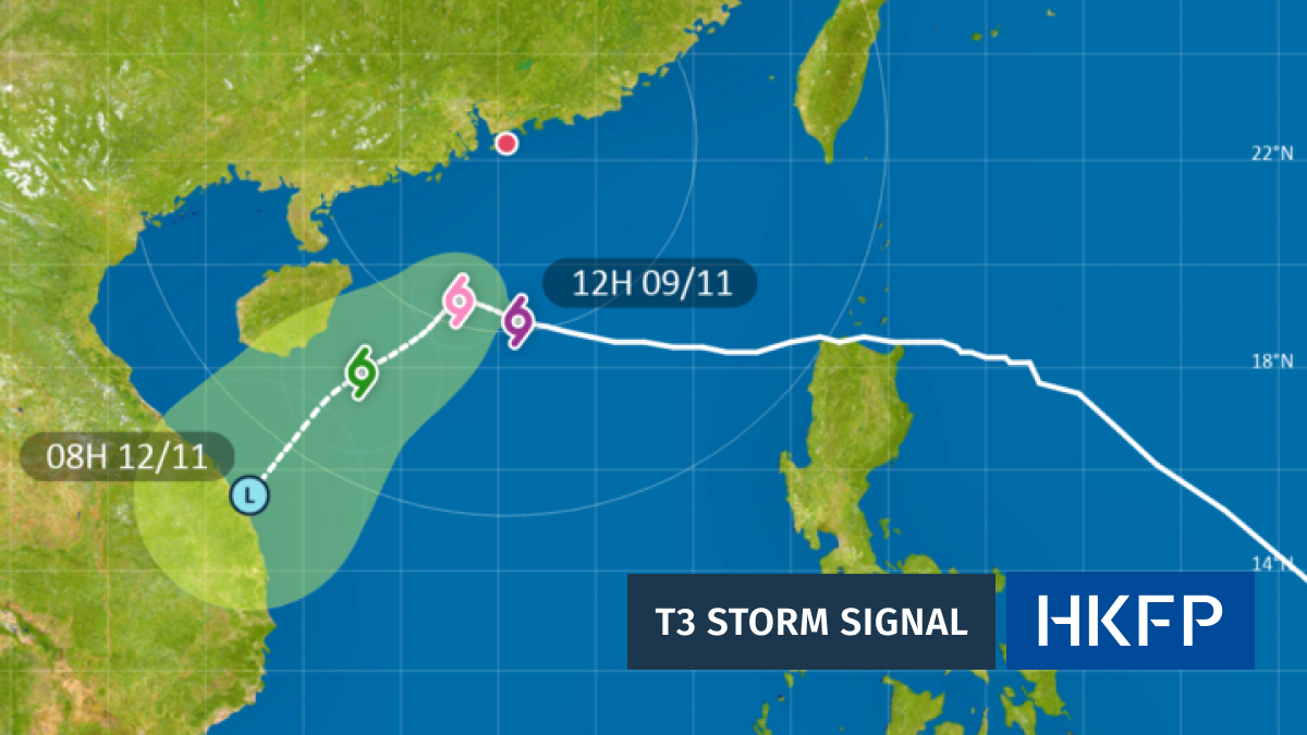 Super Typhoon Yinxing: HKO raises T3 storm warning