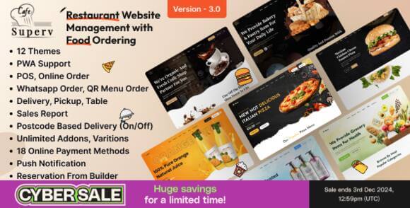 Superv v2.0 Nulled - Restaurant Website Management (Food Ordering) Script