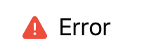 error message