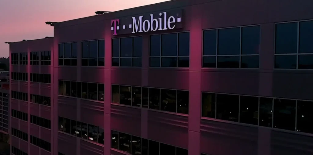 Building with T-Mobile logo in front