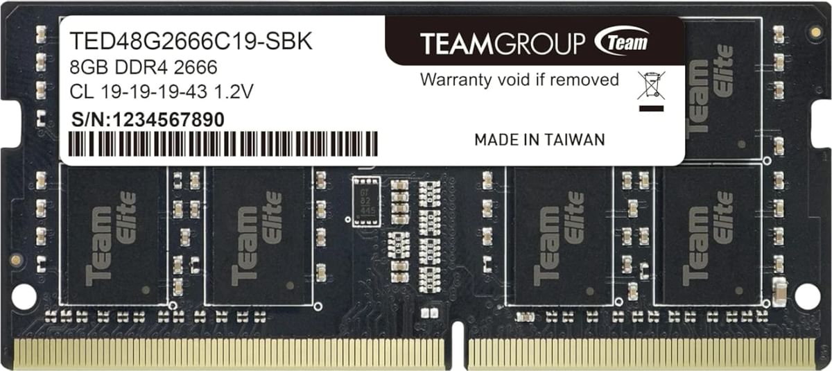 TeamGroup Elite TED48G2666C19-S01 8 GB DDR4-2666 Laptop RAM