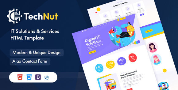 TechNut – IT Solutions and Services HTML5 Template