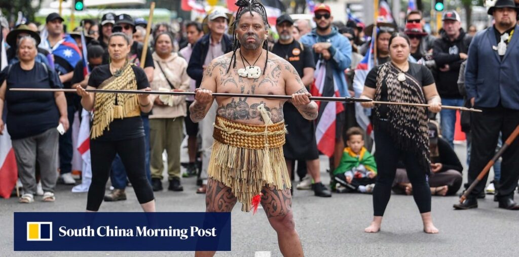 Tens of thousands of Maori, supporters march on New Zealand’s parliament