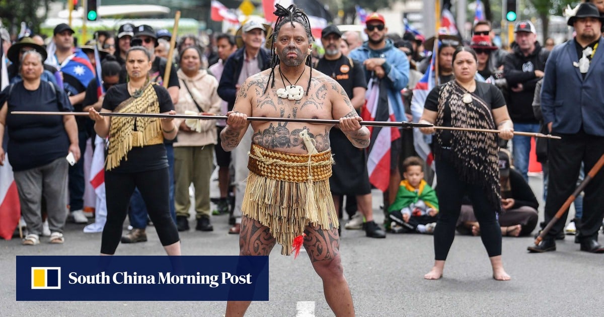 Tens of thousands of Maori, supporters march on New Zealand’s parliament