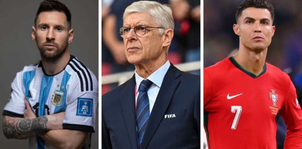 Lionel Messi, Arsene Wenger, Cristiano Ronaldo