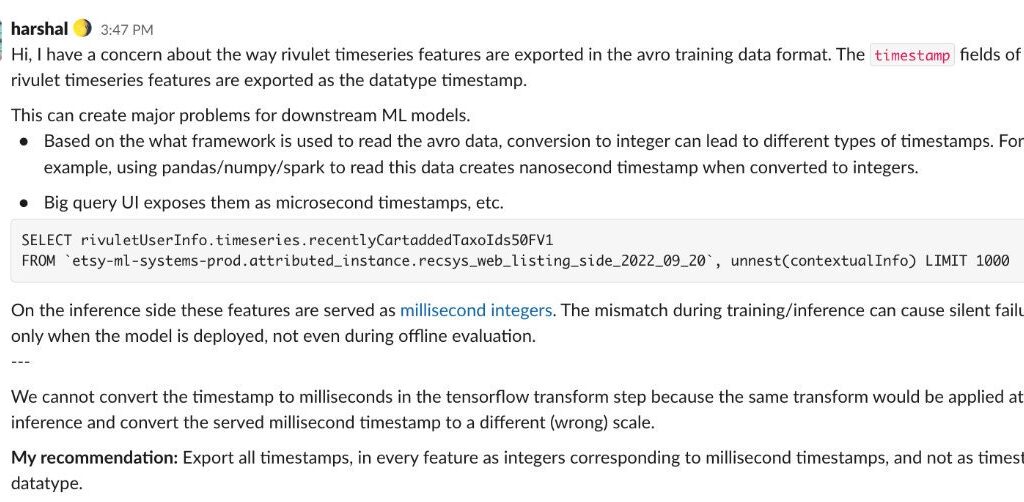 The Problem with Timeseries Data in Machine Learning Feature Systems