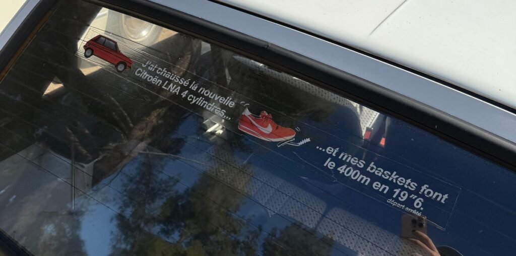 This Funny Citroën Sticker Advertises How Much Faster A Slow-Ass Hatchback Is Than You Running In Nikes, At Least