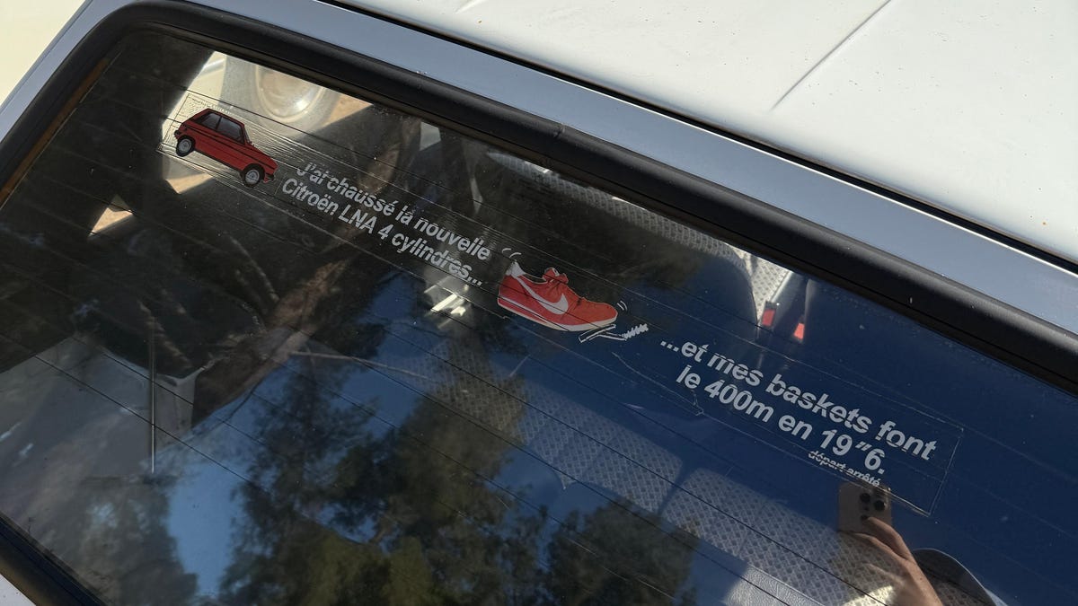 This Funny Citroën Sticker Advertises How Much Faster A Slow-Ass Hatchback Is Than You Running In Nikes, At Least