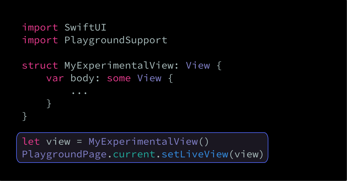 Three ways to render a SwiftUI view in a playground | Swift by Sundell