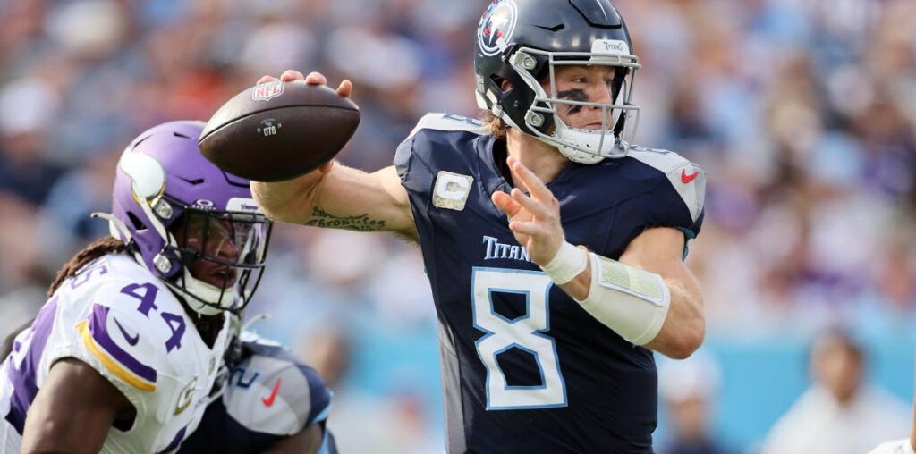 Titans QB Will Levis throws longest offensive touchdown of NFL season