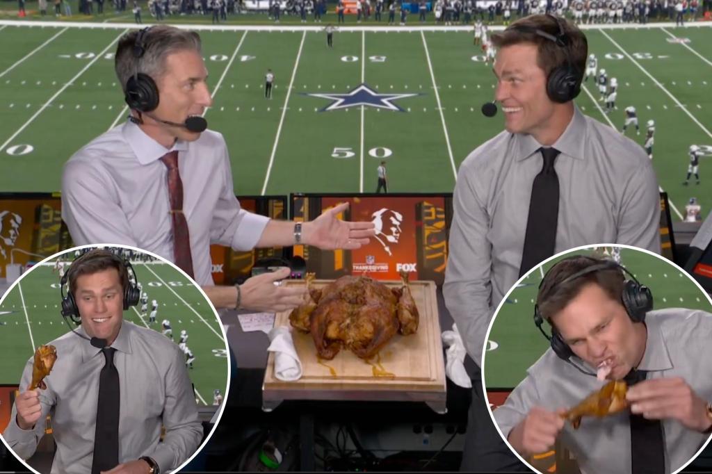 Tom Brady ripped for not actually eating a Turkducken during Fox Thanksgiving broadcast