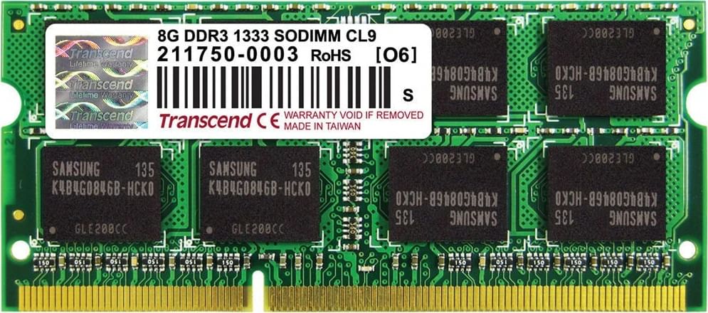 Transcend TS1GSK64W6H 8 GB DDR3-1600 Laptop RAM