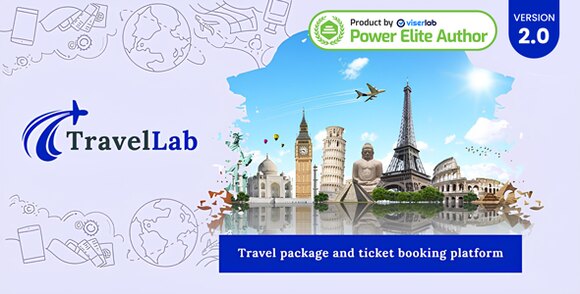 TravelLab v2.0 – Travel Package & Ticket Booking Platform PHP Script