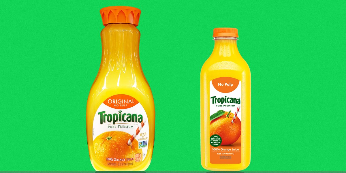 Tropicana reignited a 15-year feud with customers over its packaging design, slimming down bottles