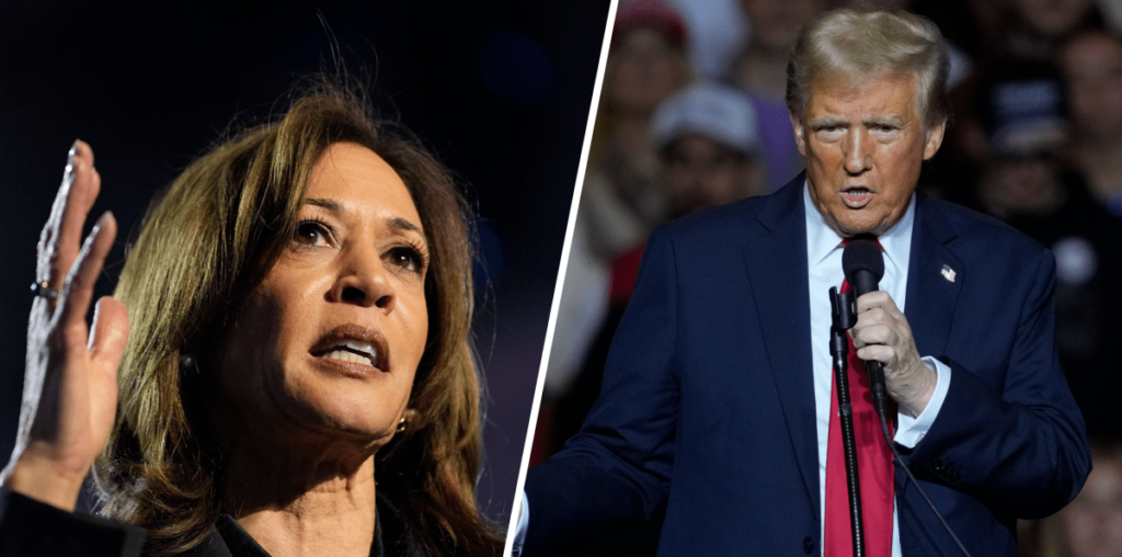 Trump and Harris offer split-screen closing messages in dueling Milwaukee rallies