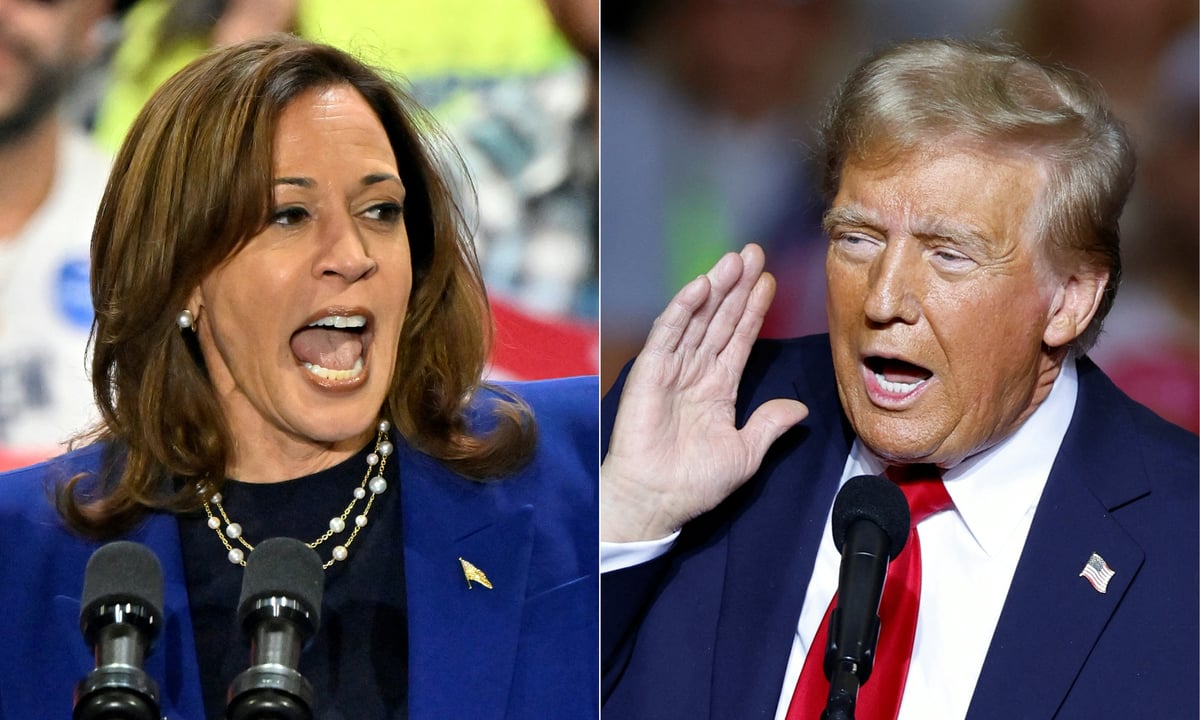 Trump claims Pennsylvania vote fraud as Harris stumps in Michigan