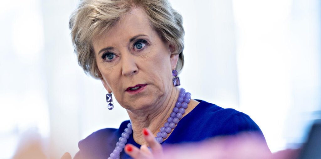 Trump picks Linda McMahon, former wrestling executive, to head Department of Education