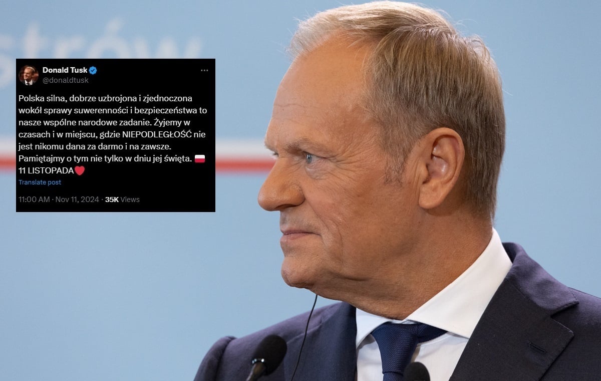 Tusk na chorobowym zabrał głos ws. niepodległości