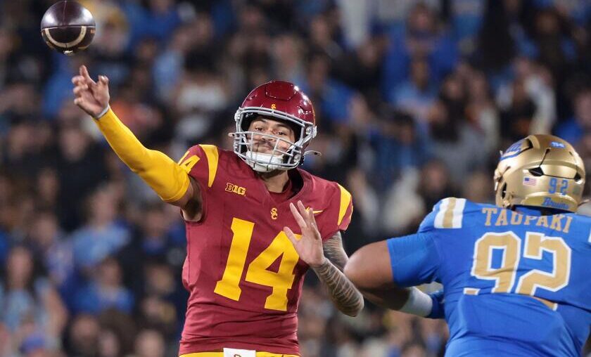 USC overcomes early miscues to defeat rival UCLA and become bowl eligible