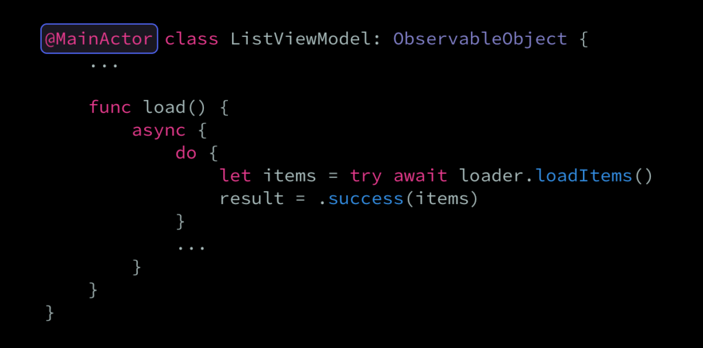 Using the MainActor attribute to automatically dispatch UI updates on the main queue | Swift by Sundell