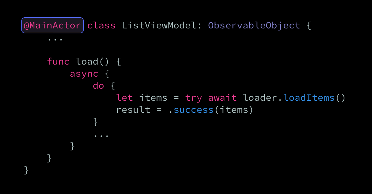 Using the MainActor attribute to automatically dispatch UI updates on the main queue | Swift by Sundell