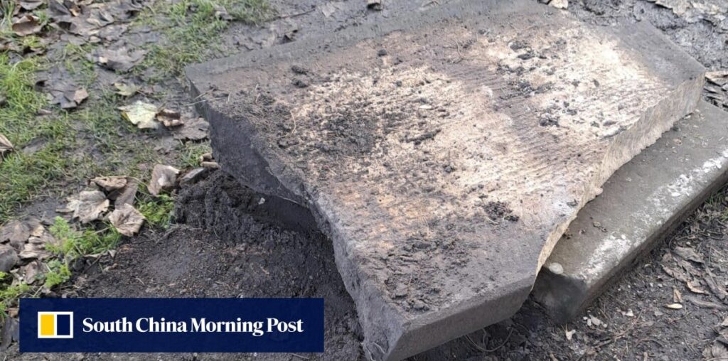 Vandal smashes Ebenezer Scrooge’s tombstone used in A Christmas Carol film