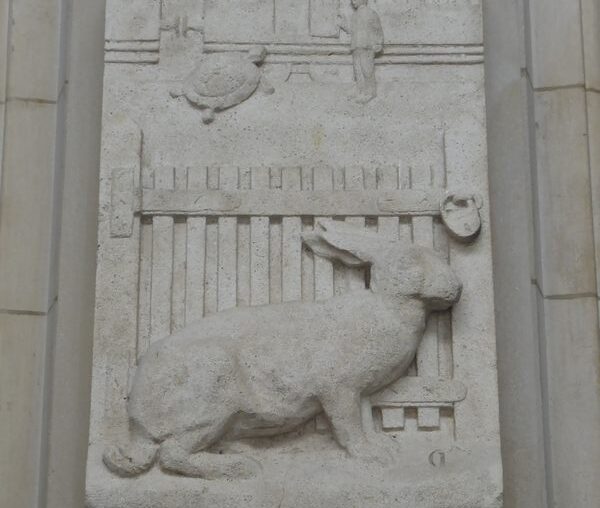 Verviers Station's Comical Hare and Tortoise Bas-relief