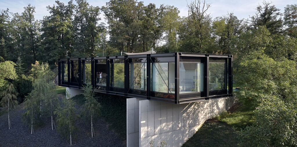 Villa Sidonius Is a Bridge-Inspired House That Juts Over Hillside