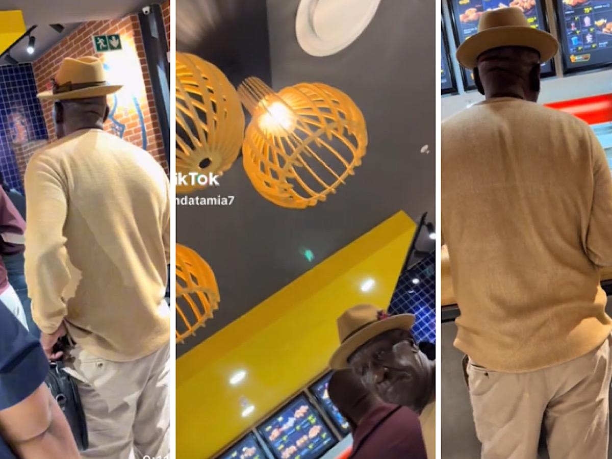 WATCH: Former Police Minister Bheki Cele ‘spotted in the queue’ at Chicken Licken