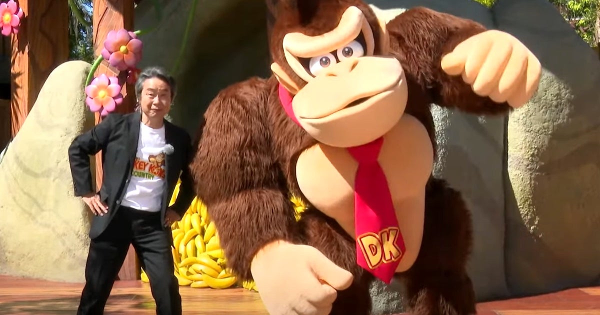 Watch Miyamoto take a tour of Super Nintendo World’s new Donkey Kong Country theme park expansion