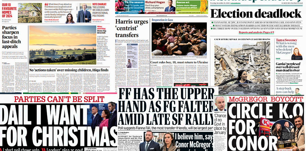 What the papers say: Thursday's front pages | BreakingNews.ie