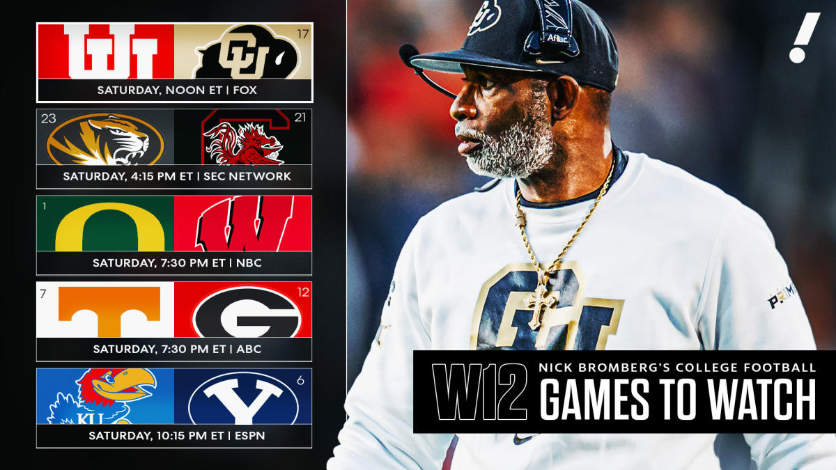 What to watch: Week 12 college football viewing guide