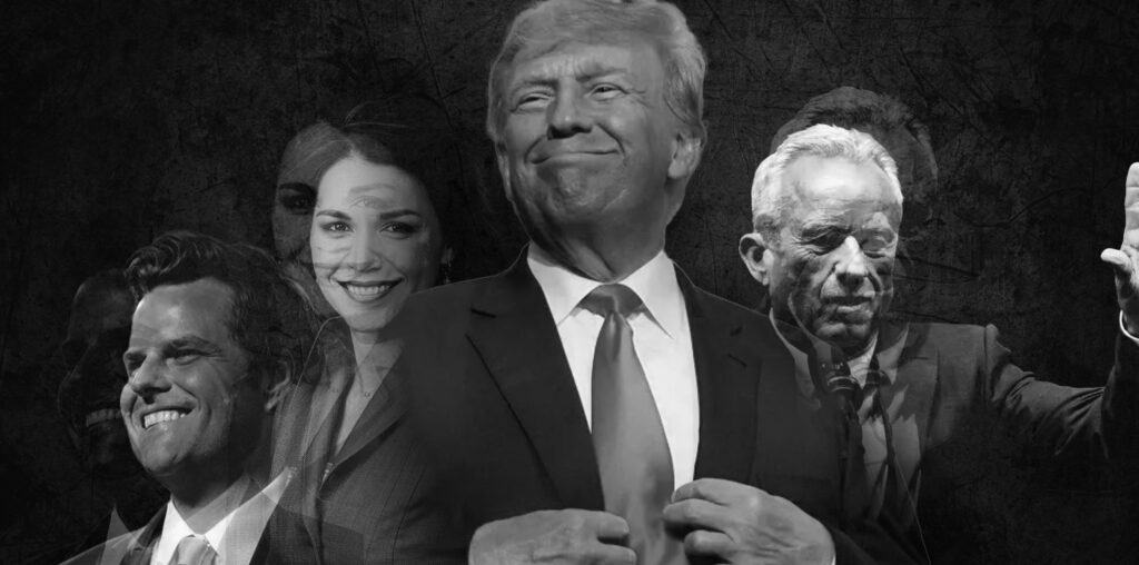 Matt Gaetz, Tulsi Gabbard, Donald Trump and Robert F. Kennedy Jnr (Image: Private Media/Zennie)